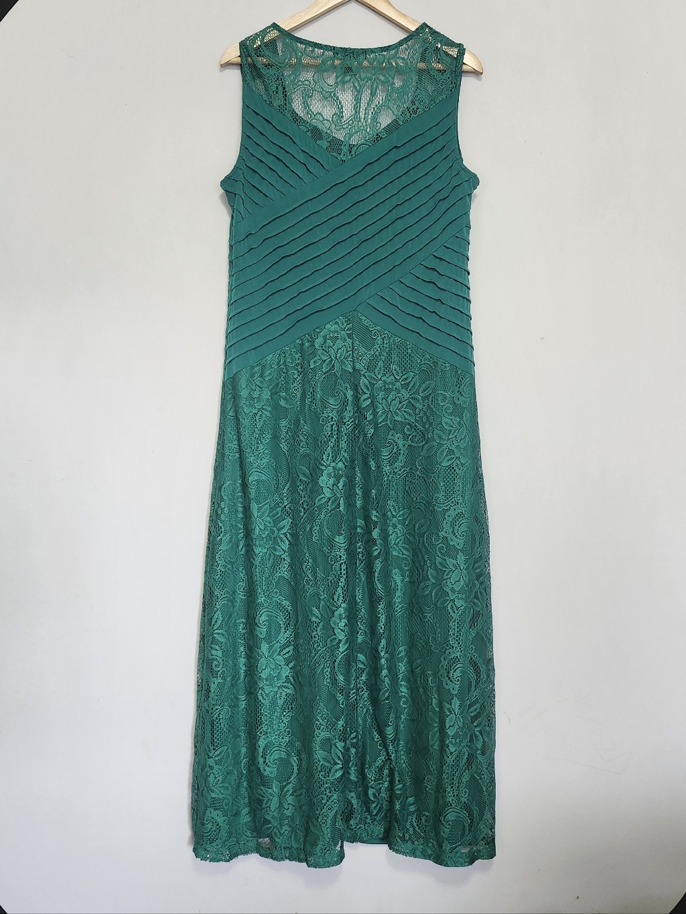 Candalite Emerald Green Lace Maxi Dress Size XL - Picture 7 of 8